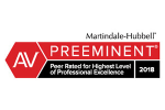 Martindale-Hubbell | AV Preeminent Peer Rated for Highest Level of Professional Excellence | 2018